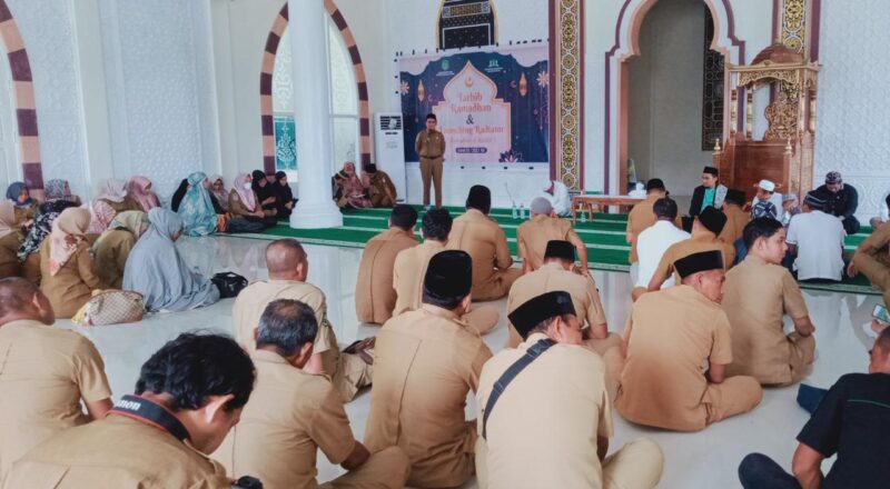 Kegiatan launching program Ramadhan di Kantor (Radiator) dan Tarhib Ramadhan yang berlangsung di Masjid Arafah DPRD Provinsi Maluku Utara.