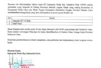 Surat PT. IWIP ke Pemrov Sulawesi Utara.