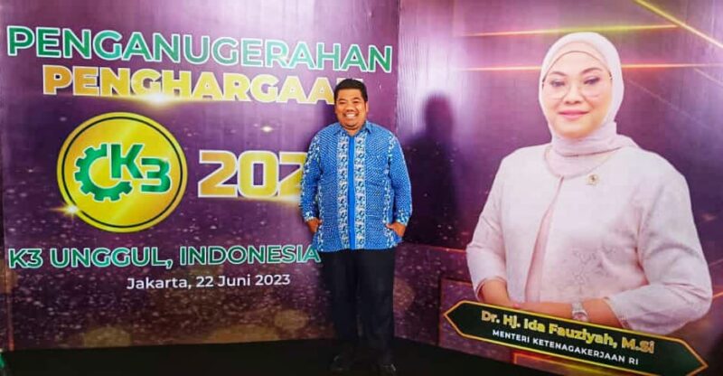 Kepala Dinas Nakertrans Malut, Marwan Polisiri saat menghadiri penganugrahan penghargaan K3 tahun 2023 di Jakarta, Kamis, 22 Juni 2023. (dok. One)