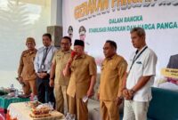Gubernur Maluku Utara saat menyampaikan laporan secara online kepada forum Gerakan Pangan Murah (GPM) Nasional.