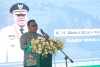 Sekretaris Daerah Provinsi Maluku Utara Drs Samsudin Abdul Kadir saat membuka Kegiatan forum komunikasi FKIP SE-Indoneisa di hotel Sahid Bella Ternate, Kamis, 06/07/2023.(dok:adpim)