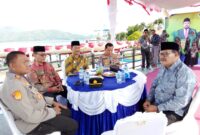 Staf ahli Gubernur Maluku Utara, Ir Mulyadi Wowor saat mewakili Gubernur membuka kegiatan KSM di landmark Ternate. 