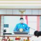 Sambutan oleh Sekda Provinsi Maluku Utara (Malut) Drs. Samsudin A. Kadir selaku ketua Dewan Pengurus Korpri Maluku Utara.