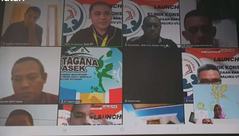 Kegiatan launching program KLIK PENGADAANMU via zoom meeting. 