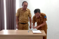Penandatanganan dokumen berita acara kesepakatan luasan Kawasan Pertanian Pangan Berkelanjutan (KP2B) Kota Ternate. (Foto: doc Dinas PUPR Malut Bidang Tata Ruang).