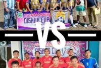 Disperkim B (atas) menang melawan PMD FC (Bawah).