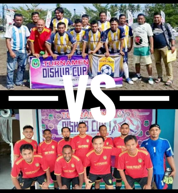 Disperkim B (atas) menang melawan PMD FC (Bawah).