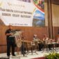 Kepala Dinas Nakertrans Malut Marwan Polisiri saat menjadi pemateri pada seminar nasional ekonomi kreatif di Jakarta.