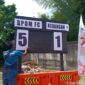 Papan skor hasil akhir pertandingan antara BPOM FC melawan Keuangan B. 