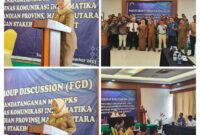 Asisten II Setda Malut, Sri Haryati Hatari saat membuka kegiatan FGD Serambi Malut. 