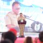 Sekretaris daerah Provinsi Maluku Utara, Samsudin A Kadir saat membuka acara Sofifi Job Fair. (Foto: Edo Huka) 