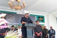Sultan Tidore Jou Ou Husain Syah saat memberikan sambutan pada kegiatan launching Almanak Islamiyah Kesultanan Tidore dan Peringatan Maulid Nabi Muhammad SAW tahun 1445 hijiriah. (Foto: Chulen)