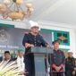 Sultan Tidore Jou Ou Husain Syah saat memberikan sambutan pada kegiatan launching Almanak Islamiyah Kesultanan Tidore dan Peringatan Maulid Nabi Muhammad SAW tahun 1445 hijiriah. (Foto: Chulen)