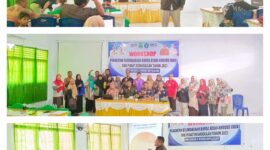 Kepala Disnakertrans Malut, Marwan Polisiri saat menjadi pemateri pada kegiatan workshop penguatan Kelembagaan Bursa Kerja Khusus. 