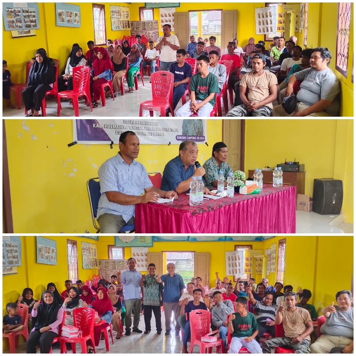 Anggota DPRD Provinsi Maluku Utara, Sugeng Cahyono saat melakukan kegiatan Reses di Desa Woda Kota Tidore Kepulauan. 