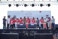 Sekda Malut, Samsuddin A Kadir saat menghadiri rangkaian kegiatan hari nusantara 2023 di Tidore. 