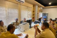 ASN BKD Provinsi Maluku Utara saat mengikuti zoom meeting. 