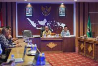 Suasana Rapat Koordinasi dan Evaluasi Percepatan Penurunan Stunting, bertempat di Ruang Rapat Gubernur Maluku Utara, Lantai 4 Kantor Gubernur, Kamis (5/10/2023).