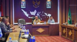 Suasana Rapat Koordinasi dan Evaluasi Percepatan Penurunan Stunting, bertempat di Ruang Rapat Gubernur Maluku Utara, Lantai 4 Kantor Gubernur, Kamis (5/10/2023).