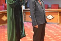 Djulkifli Launa saat pelantikan dan pengambilan sumpah jabatan sebagai anggota KIP Malut.