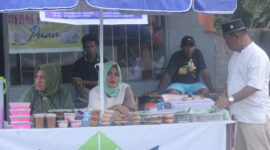 Pelaku Usaha UMKM yang berjualan di Kampung Ramadhan Kabupaten Sula. 
