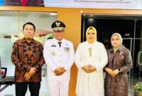 Plt Karo BPBD, Abdul Farid Hasan saat menghadiri acara pelantikan Pj Gubernur Malut, Samsudin A Kadir. 