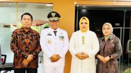 Plt Karo BPBD, Abdul Farid Hasan saat menghadiri acara pelantikan Pj Gubernur Malut, Samsudin A Kadir. 
