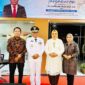 Plt Karo BPBD, Abdul Farid Hasan saat menghadiri acara pelantikan Pj Gubernur Malut, Samsudin A Kadir. 