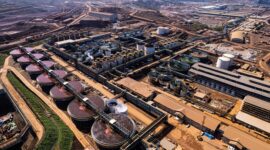 Kawasan industri nikel PT Trimegah Bangun Persada Tbk (NCKL) atau Harita Nickel, 