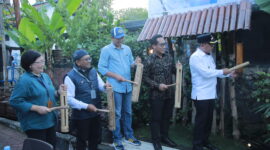 Launching LEGEN 14 oleh Wali Kota Ternate didampingi Direktur Jamkrindo Syarah, Heri Purnomo, BPJS Kesehatan, Reformer Chairul Saleh Arif. 
