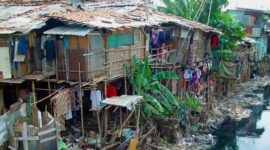 Ilustrasi rumah kumuh.