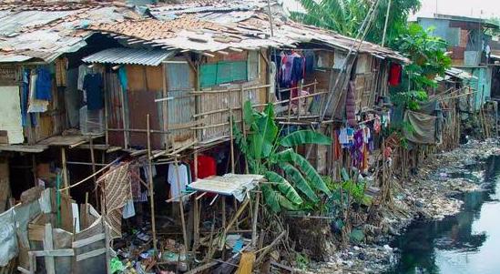 Ilustrasi rumah kumuh.