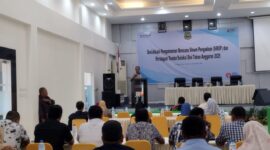 Pj Sekda Malut, Abubakar Abdullah saat menyampaikan sambutan. 