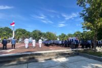 Suasana upacara peringatan Hari Sumpah Pemuda tahun 2024 di halaman Kantor Gubernur Malut.