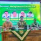 Kepala Disnakertrans Malut, Marwan Polisiri saat menjadi narasumber di Kampus UMMU Ternate.