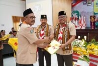 Pj Gubernur dan Ketua Kwarda serta perwakilan dari Kwarnas. 