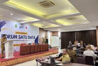 Sambutan pada kegiatan forum satu data. 