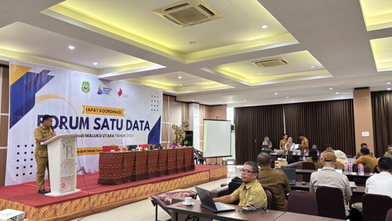Sambutan pada kegiatan forum satu data. 