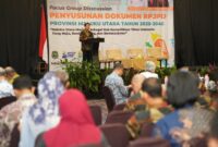 Kepala Bappeda Malut memberikan sambutan FGD di Bela Hotel, Ternate, pada Kamis (8/8/20246).