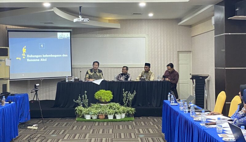 Kepala Bappeda Malut, Muhammad Sarmin S Adam, saat menyampaikan materi dalam kegiatan Capacity Building Pengembangan SDGs Center Regional Maluku.