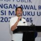 Kepala Bappeda Malut, Sarmin S Adam saat memberikan sambutan pada kegiatan RPJP 2025-2045.