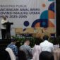 Plt. Gubernur Malut, Al Yasin Ali membuka kegiatan konsultasi publik RPJPD 2025-2045.