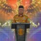 Pj Gubernur saat menyampaikan sambutan pada acara tahunan Bank Indonesia tahun 2024.