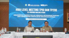 Pj Sekprov saat mengikuti kegiatan high level meeting TPID.