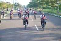 Gowes bersama Pj Gubernur Maluku Utara ajak masyarakat budayakan hidup sehat.(foto: Amat ADPIM)