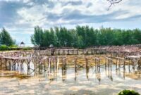 Kondisi terkini Jembatan Love Dodola Morotai. 