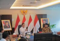 Pj Gubernur Malut, Samsuddin A Kadir saat bertemu dengan Kepala LKPP di jakarta. 