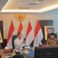 Pj Gubernur Malut, Samsuddin A Kadir saat bertemu dengan Kepala LKPP di jakarta. 