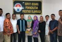 Kadispora Sula dan Anggota DPRD saat melakukan kunjungan kerja di Kemenpora RI.