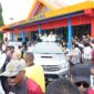 Antusiasme ribuan warga menjemput Bupati dan Wakil Bupati Sula di Bandara Elmalamo Kota Sanana
